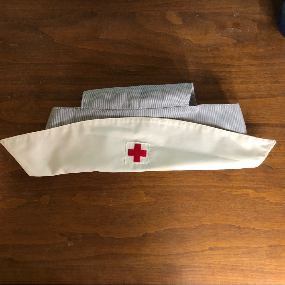 Vintage American Red Cross Volunteer Uniform Dress 40's/50's Size 12 - Picture 11 of 13